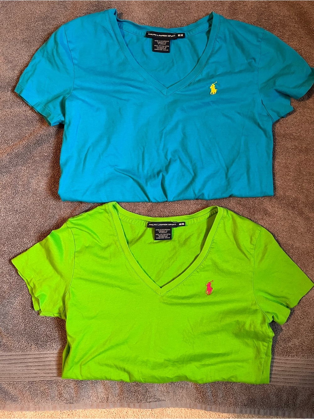 Ralph Lauren Sport woman’s V-Neck Tees 100% cotton - Set of 2 medium